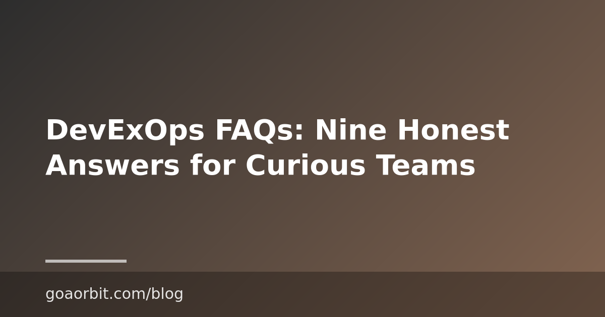 DevExOps FAQs: Nine Honest Answers for Curious Teams